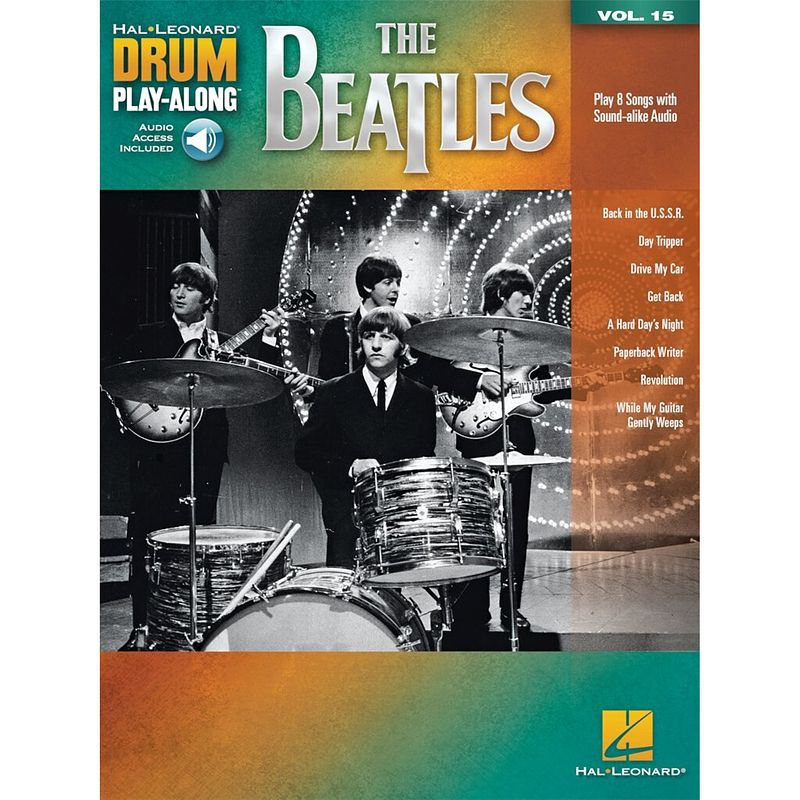 Foto van Hal leonard drum play-along the beatles drumboek