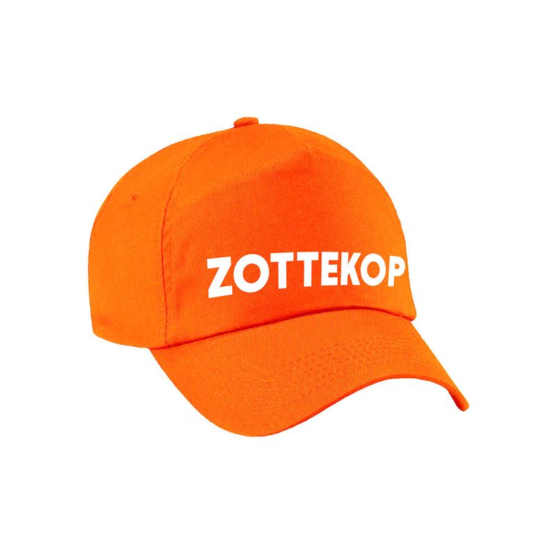 Foto van Carnaval fun pet / cap zottekop oranje voor dames en heren - verkleedhoofddeksels