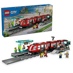 Foto van Lego city stadstram en station 60423