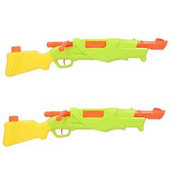 Foto van 2x waterpistolen/waterpistool groen van 52 cm 212 ml kinderspeelgoed - waterpistolen