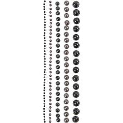 Foto van Vivi gade zelfklevende halve plakparels 2/8 mm grijs,zwart 140 stuks