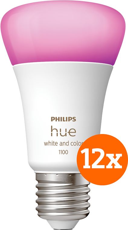 Foto van Philips hue white and color e27 1100lm 12-pack