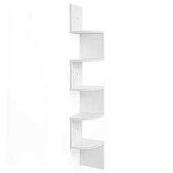 Foto van Acaza boekenrek - zigzag - moderne look - 20x127.5x20 cm - wit