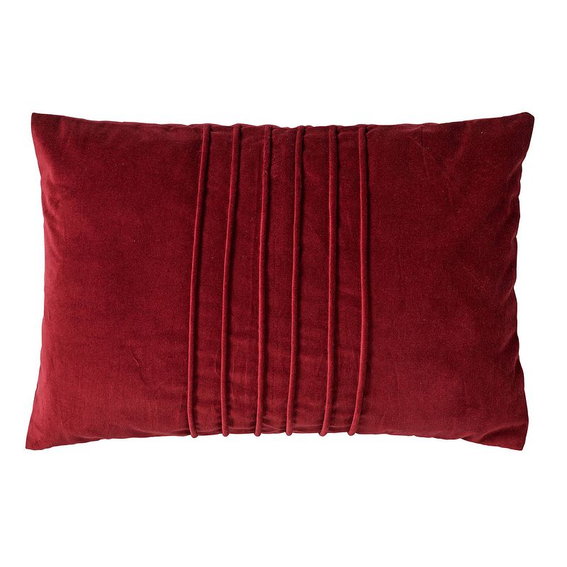 Foto van Dutch decor pax - sierkussen velvet 40x60 cm merlot - rood - rood