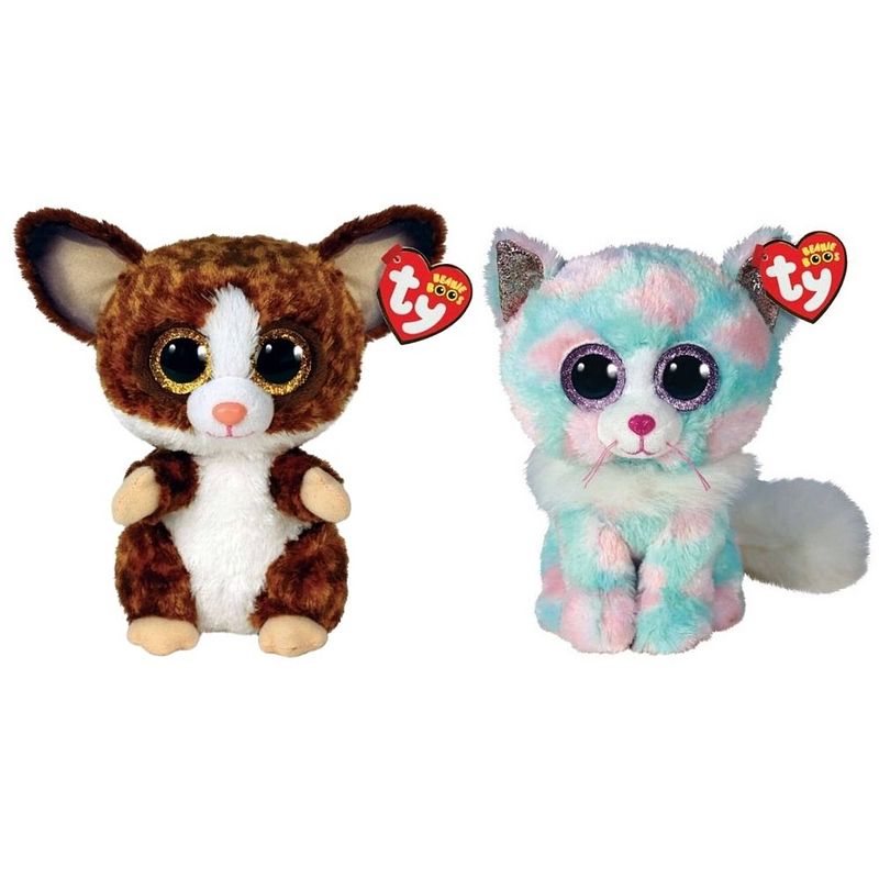 Foto van Ty - knuffel - beanie buddy - bush baby galago & opal cat