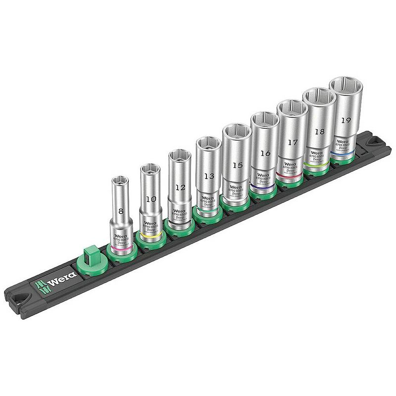 Foto van Wera b deep 05005440001 dopsleutelset inch 3/8 9-delig