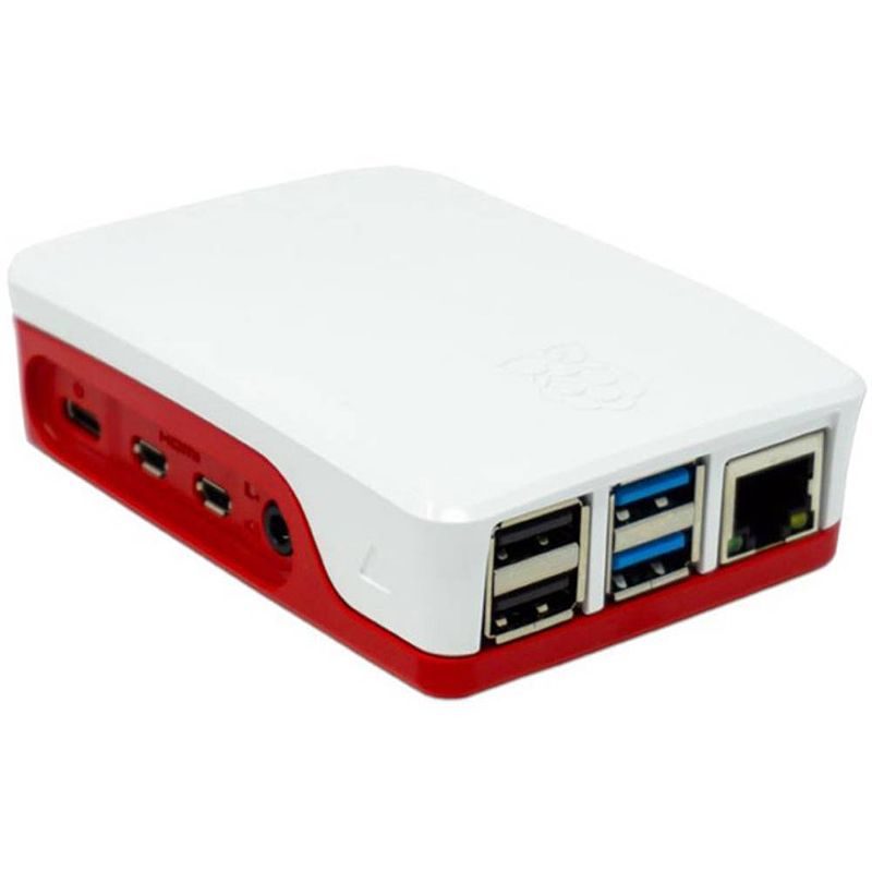 Foto van Raspberry pi® rpi4-case-rw sbc-behuizing geschikt voor serie: raspberry pi rood, wit