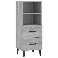 Foto van Vidaxl dressoir 34,5x34x90 cm bewerkt hout grijs sonoma eikenkleurig