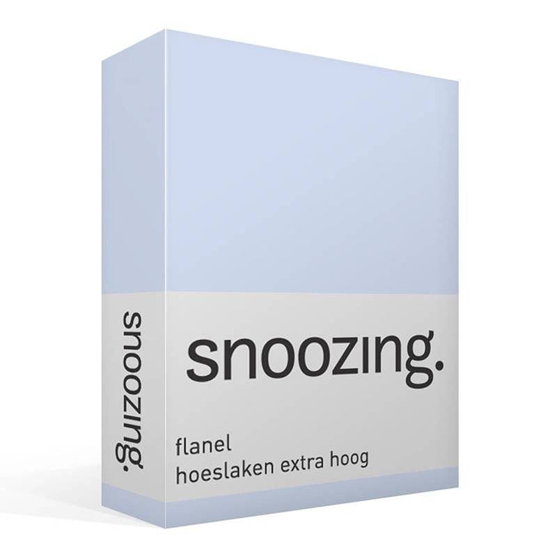 Foto van Snoozing - flanel - hoeslaken - extra hoog - 200x200 - hemel