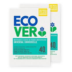 Foto van Ecover - waspoeder universeel - lavendel & eucalyptus - 2 x 3 kg - voordeelverpakking