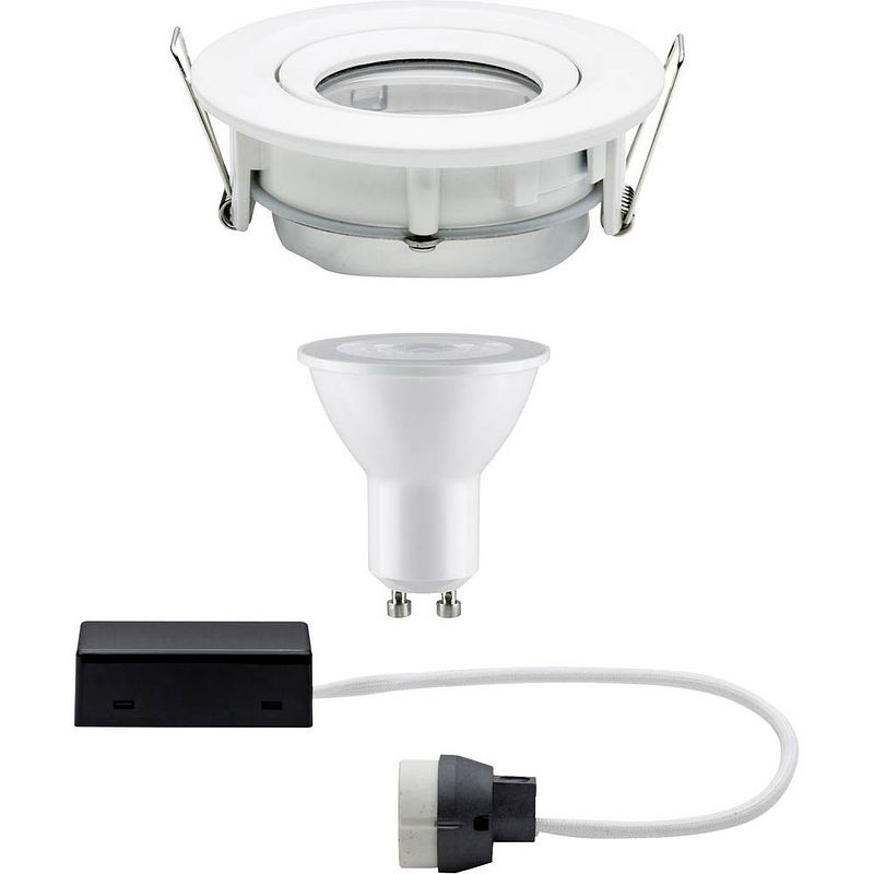 Foto van Paulmann nova inbouwlamp voor badkamer led gu10 7 w ip65 wit (mat)