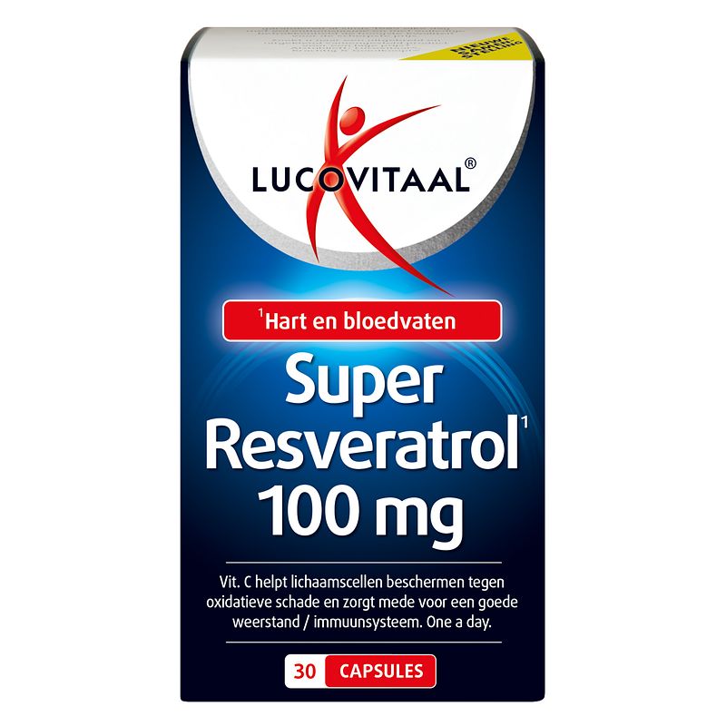 Foto van Lucovitaal super resveratrol 100mg capsules