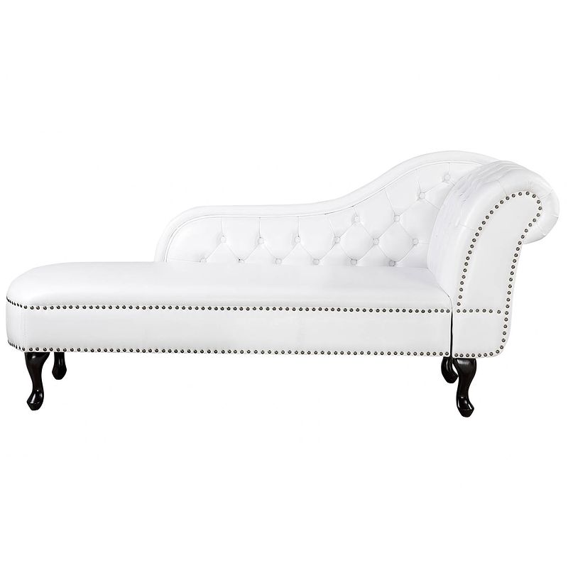 Foto van Beliani nimes chaise longue kunstleer 73 x 170 cm