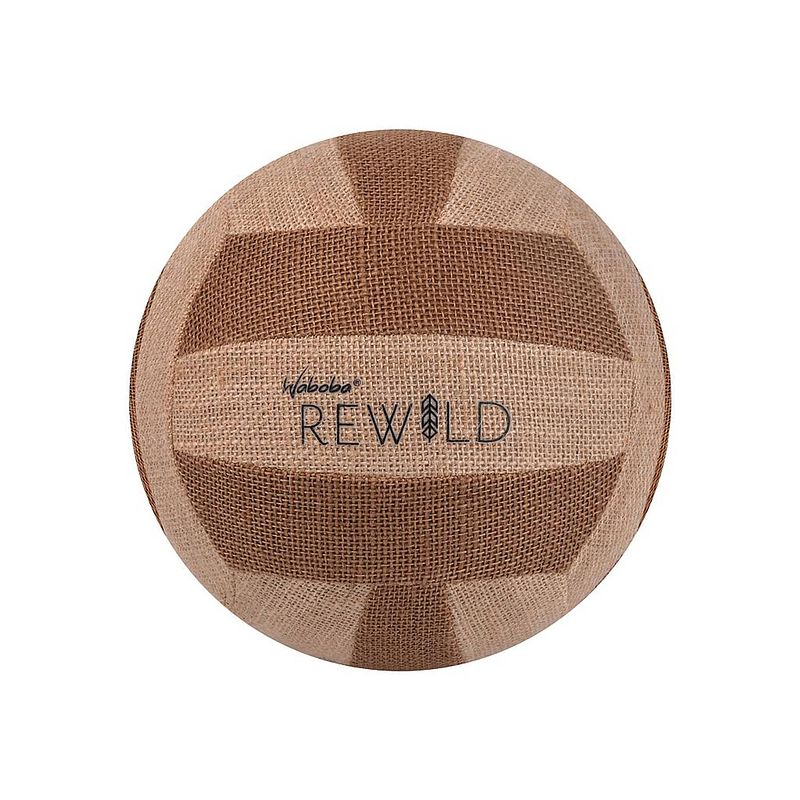 Foto van Waboba volleybal rewild 23,5 cm jute/rubber bruin