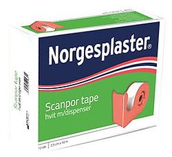 Foto van Norgesplaster scanpor tape 10m x 2,5cm met dispenser