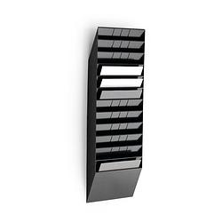 Foto van Durable flexiboxx folderhouder - 104,5 x 34,8 x 9,5 cm - zwart - 12 liggende a4 vakken