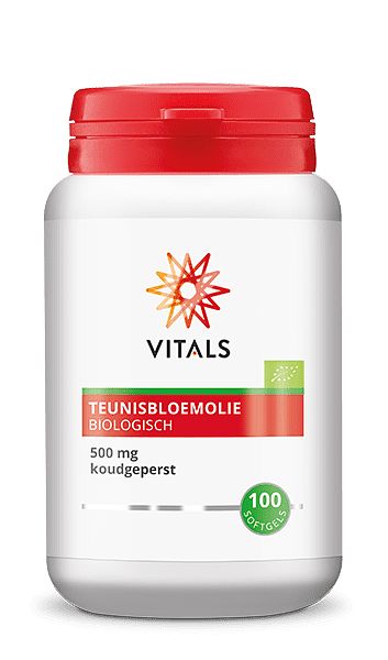 Foto van Vitals teunisbloemolie biologisch softgels