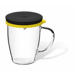 Foto van Po: savor tea glass - black/yellow