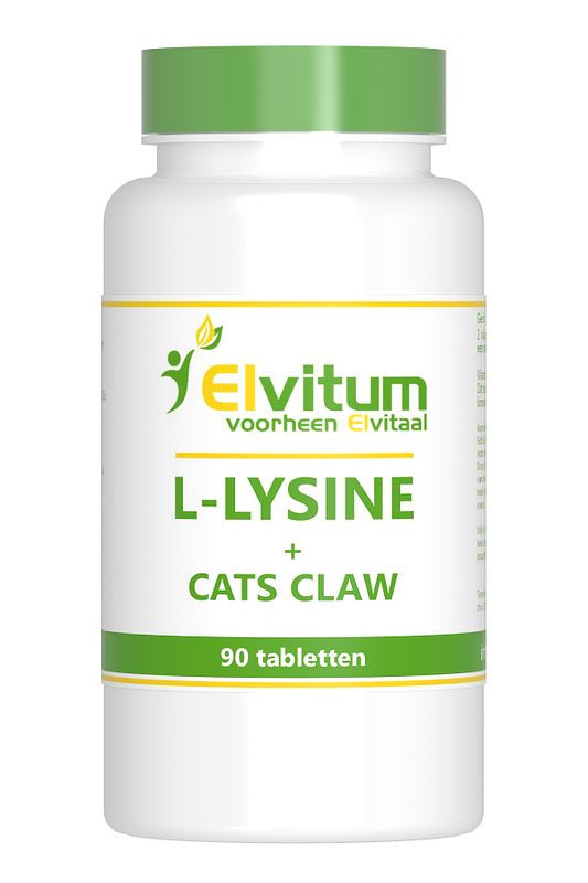 Foto van Elvitum l-lysine cats claw tabletten