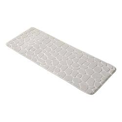 Foto van 4goodz pebbles anti-slip douchemat dubbele wasbak - 120x45 cm - creme