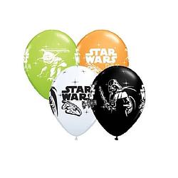 Foto van 12x stuks star wars thema verjaardag ballonnen - ballonnen