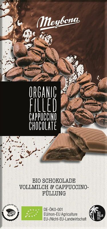 Foto van Meybona organic filled cappuccino chocolate