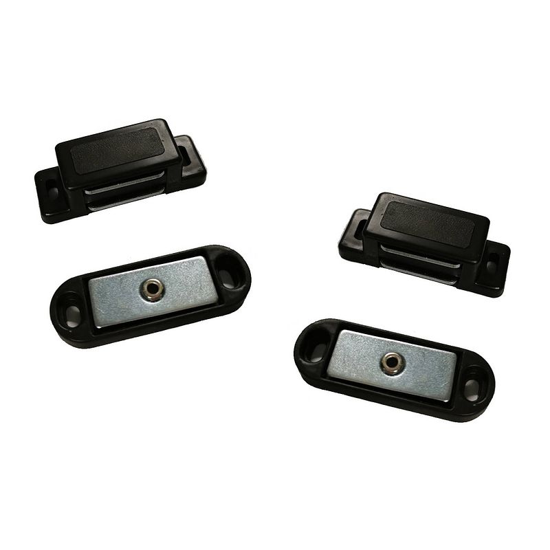 Foto van 6x stuks magneetsnapper / magneetsnappers bruin met metalen sluitplaat 4,7 x 1,4 x 1,6 cm - magneet snappers