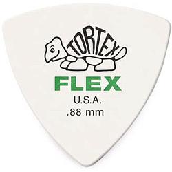 Foto van Dunlop tortex flex triangle plectrums 0.88 mm (6 stuks)