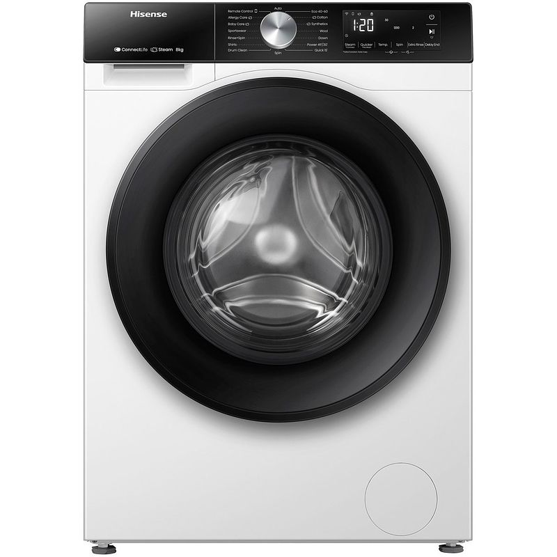 Foto van Hisense wf3s9043bw3/blx wasmachine wit