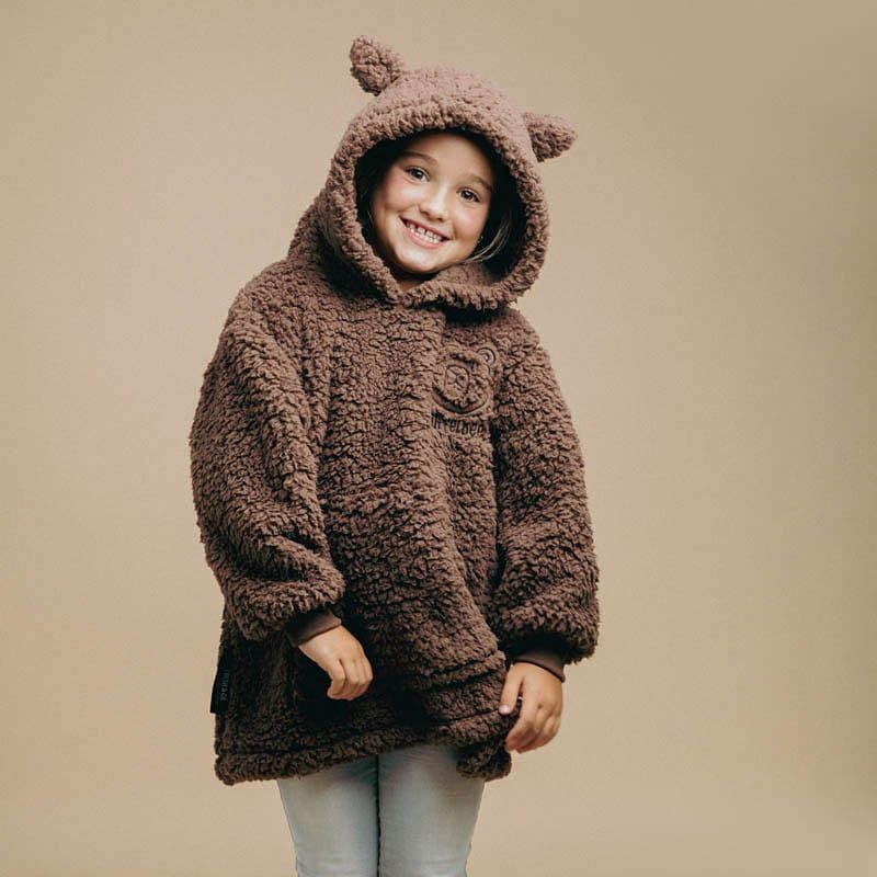 Foto van Teddy hoodie kids - bruin - dekbed-discounter.nl