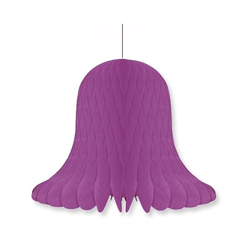 Foto van 1x christmas decoration violet bells 30 cm - hangdecoratie