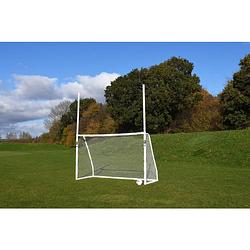 Foto van Precision voetbaldoel gaa 305 x 183 cm abs wit 5-delig