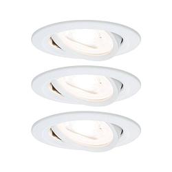 Foto van Paulmann 93431 nova inbouwlamp set van 3 stuks led gu10 19.5 w wit (mat)