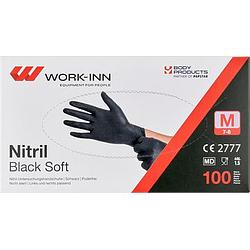 Foto van Workinn nitril black soft handschoenen maat m 78 100 stuks bij jumbo