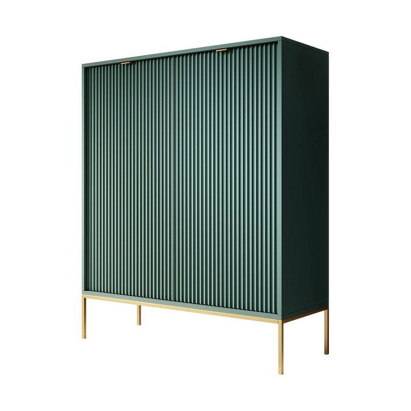 Foto van Meubella dressoir navil 2 - groen - 104 cm - hoog