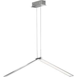 Foto van Wofi livia 6319.01.64.8000 led-hanglamp 26.5 w nikkel (mat)