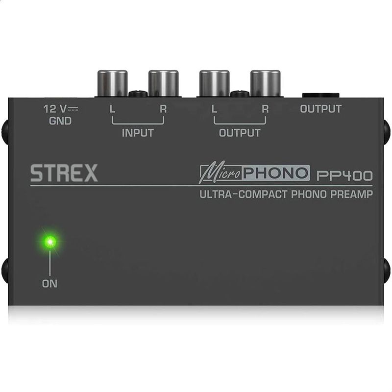 Foto van Strex compacte phono voorversterker met riaa correctie - uitermate geschikt voor platenspeler - tulp in/uitgang