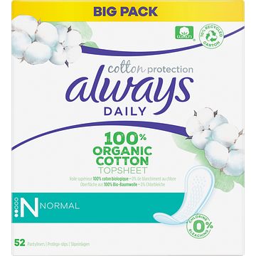 Foto van Always dailies cotton protection inlegkruisjes normal 52 inlegkruisjes bij jumbo