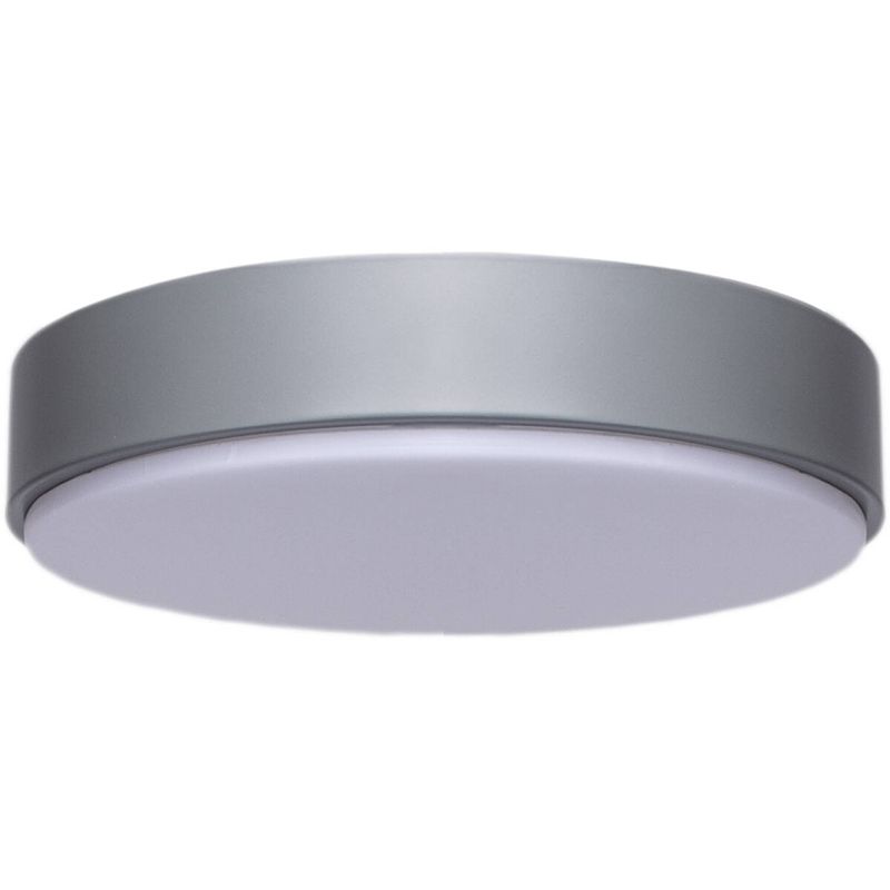 Foto van Led plafondlamp - aigi santi - opbouw rond 20w - natuurlijk wit 4000k - mat grijs - aluminium