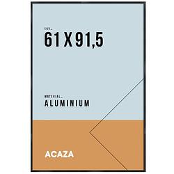 Foto van Acaza foto kader, lijst geschikt voor foto's of posters van 61 cm x 91,5 cm, aluminium, plexiglas, zwart
