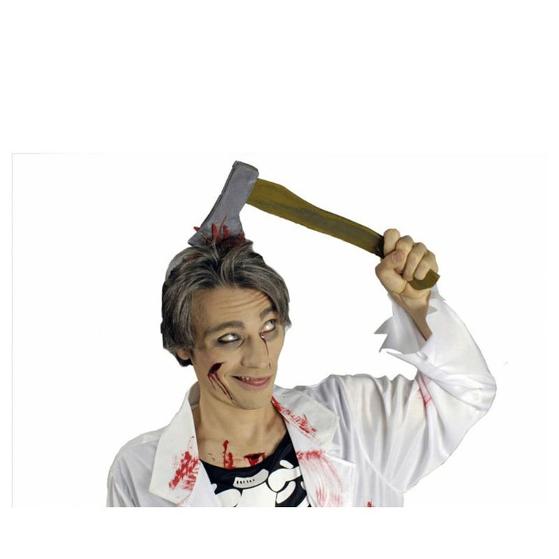 Foto van Halloween/horror verkleed diadeem/tiara - bijl met bloed - kunststof - verkleedhoofddeksels