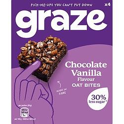 Foto van Graze havermoutrepen chocolate vanilla protein oat bites 120g bij jumbo