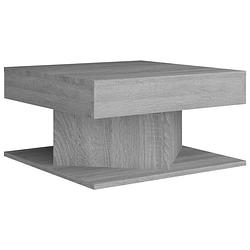 Foto van Vidaxl salontafel 57x57x30 cm bewerkt hout grijs sonoma eikenkleurig