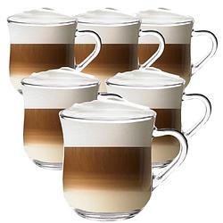 Foto van Koffieglas - theeglazen - cappuccino glazen - latte macchiato glazen - 330ml - set van 6