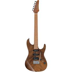 Foto van Ibanez tom quayle signature tqm1-nt natural high gloss elektrische gitaar met koffer