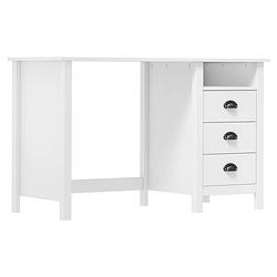 Foto van Vidaxl bureau hill range met 3 lades 120x50x74 cm massief grenenhout