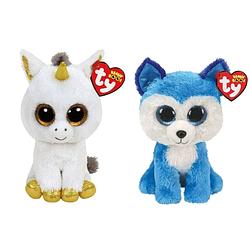 Foto van Ty - knuffel - beanie boo's - pegasus unicorn & prince husky