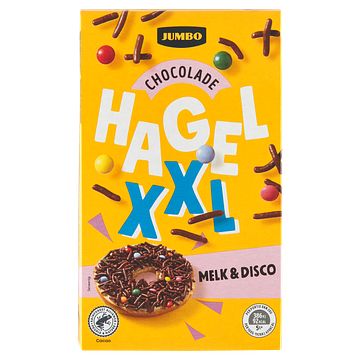 Foto van Jumbo chocolade hagel xxl melk & disco 380g