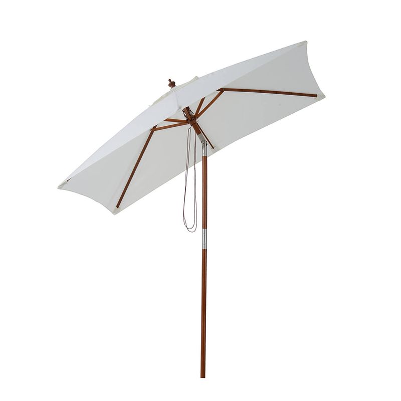 Foto van Luxe zonnescherm - parasol - balkon parasol - rechthoek - knikbaar - 200 x 150 cm - creme