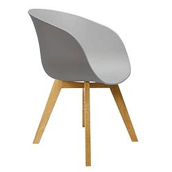 Foto van Set van 2 eetkamerstoelen scandinavisch herning grijs